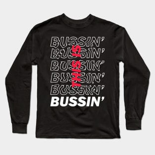 This is Bussin' - Neon Red Long Sleeve T-Shirt